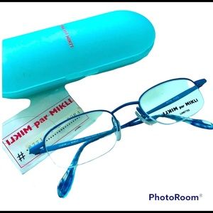 Vintage MIKLI Eyeglass frames Mikli par MIKLI Titanium Blue handmade JAPAN NOS